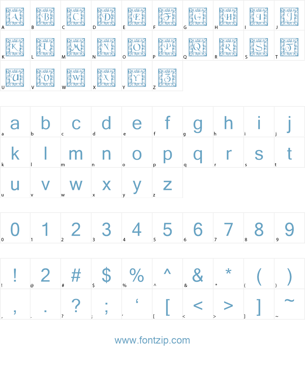 DLFillegreeCaps Font Character