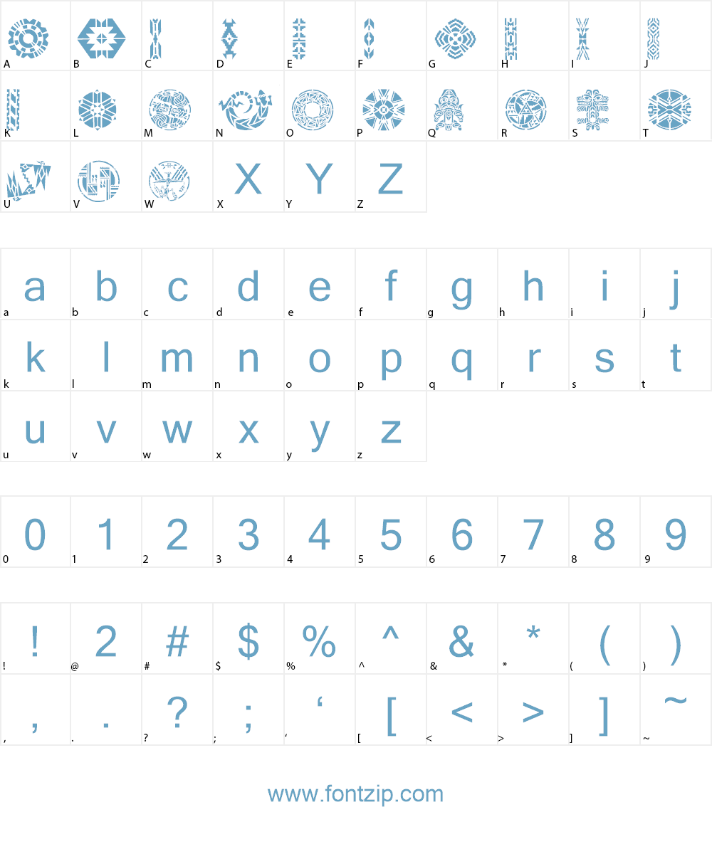 IndianDesigns Font Character