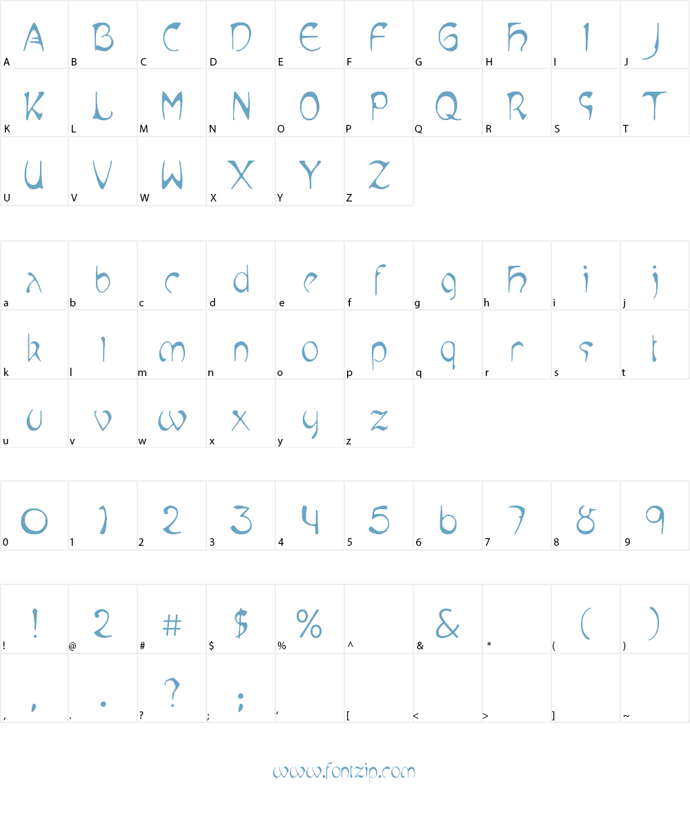 Mucha Font Character