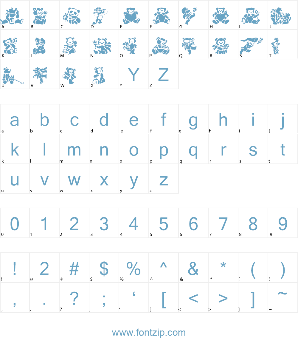 TeddyBears2 Font Character