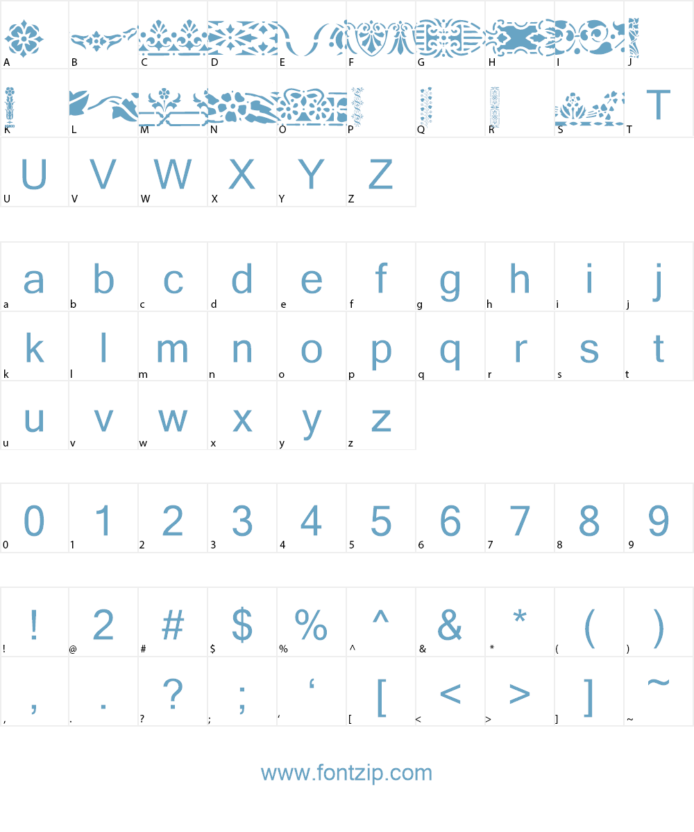 Victorian Designs Two Font Character