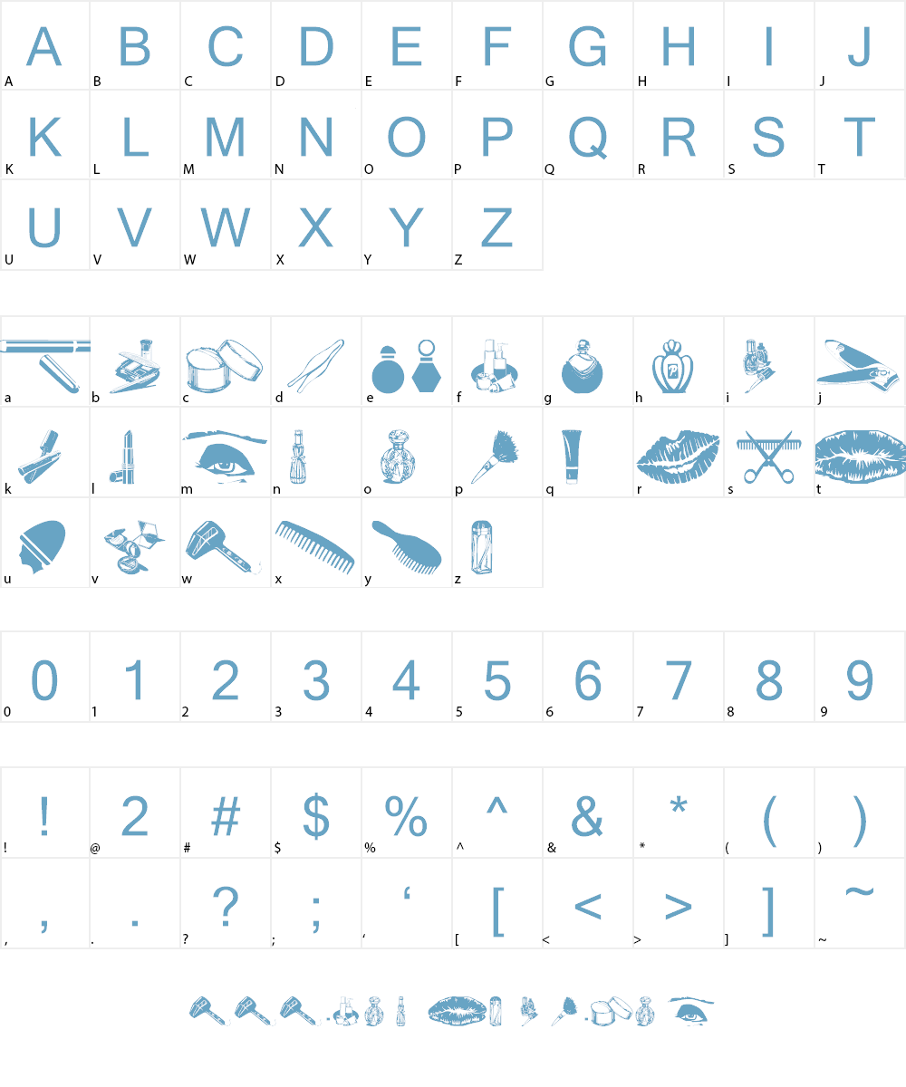 wmbeauty1 Font Character