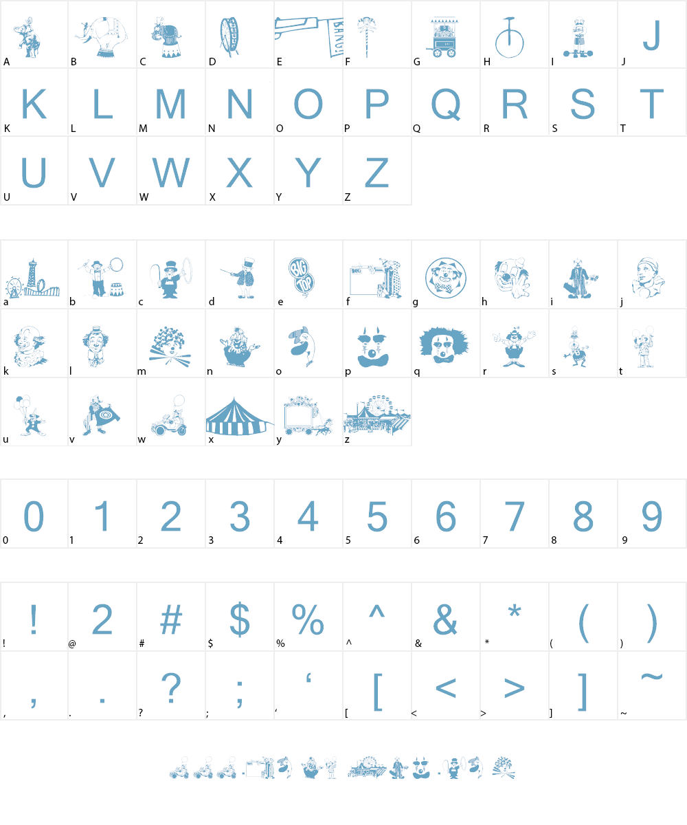 wmcircus1 Font Character