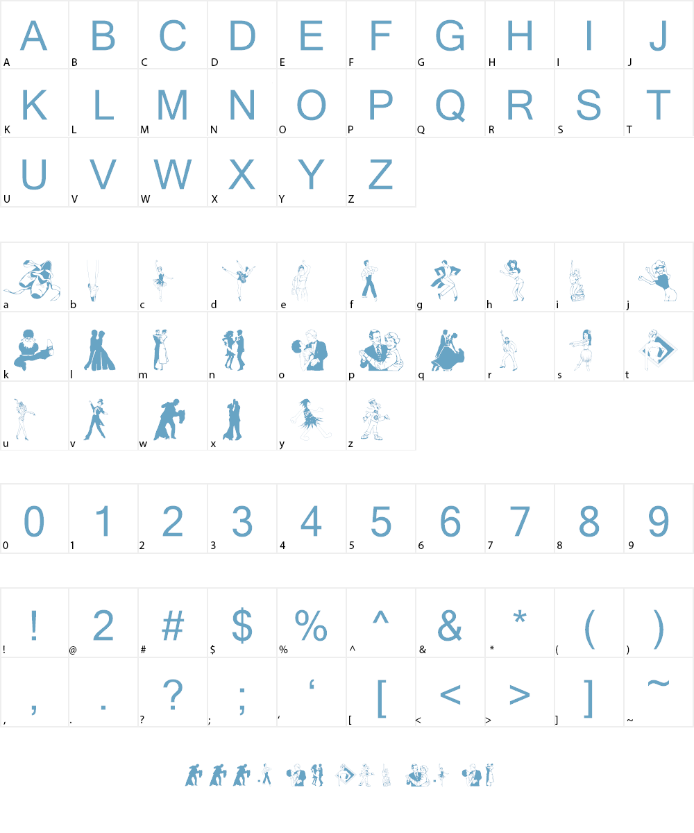 wmdance Font Character