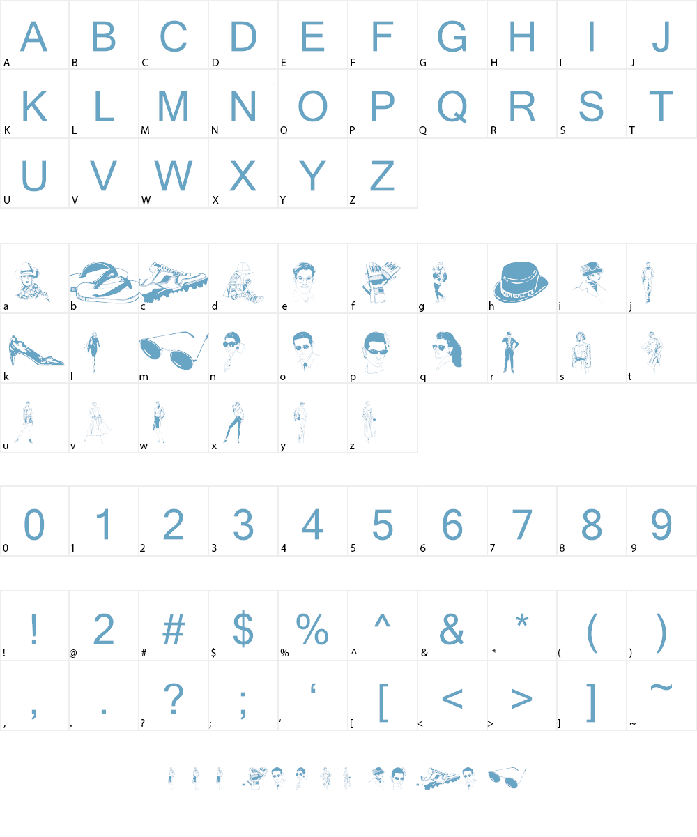 wmfashion Font Character