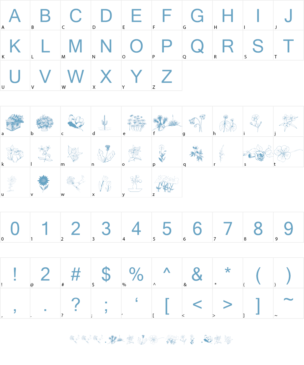 wmflowers2 Font Character