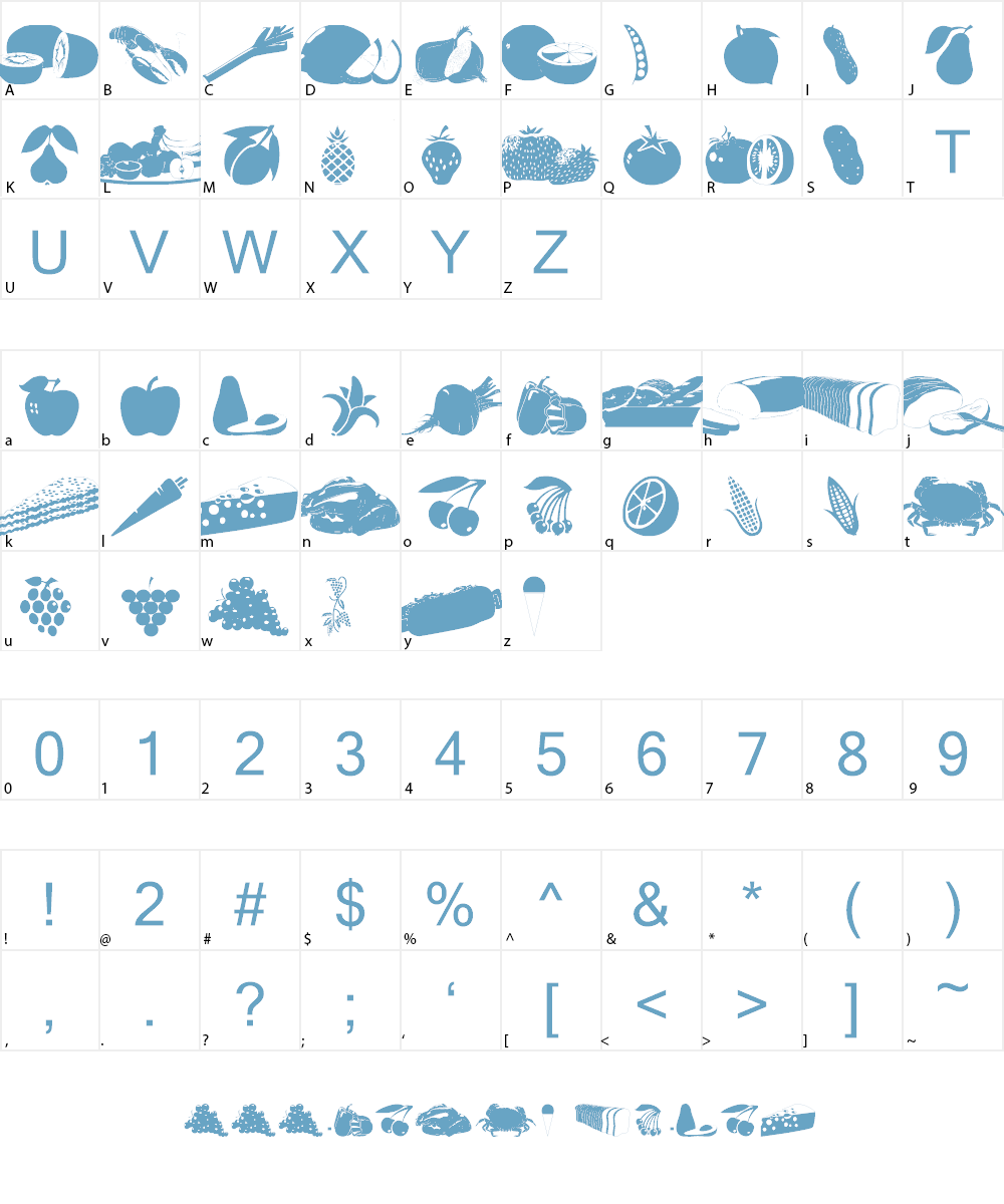 wmfood1 Font Character