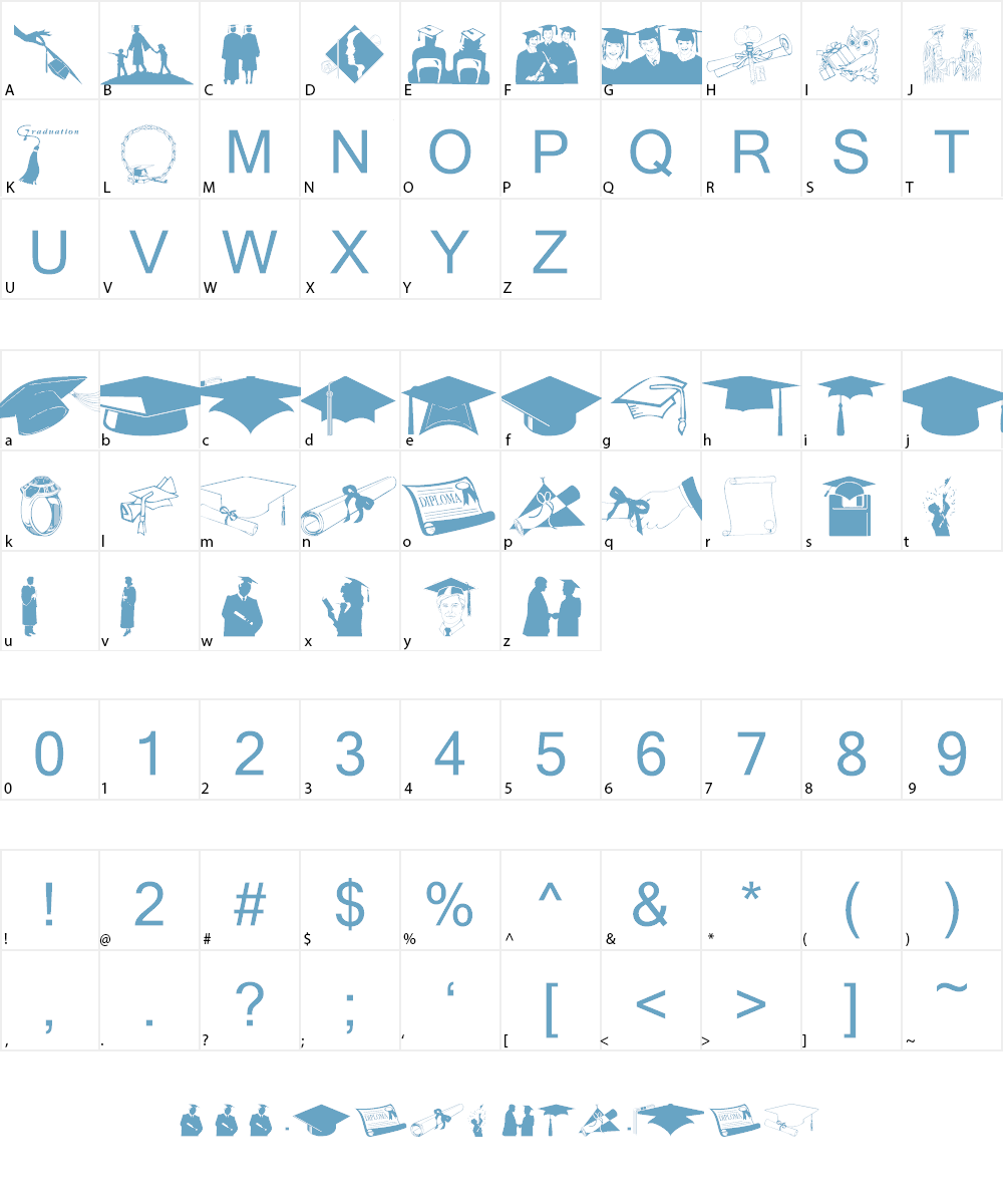 wmgraduate Font Character