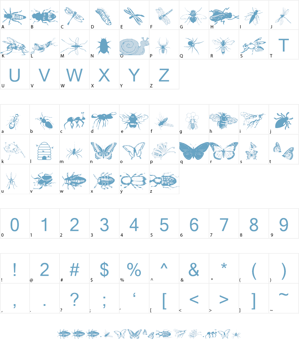 wminsects1 Font Character