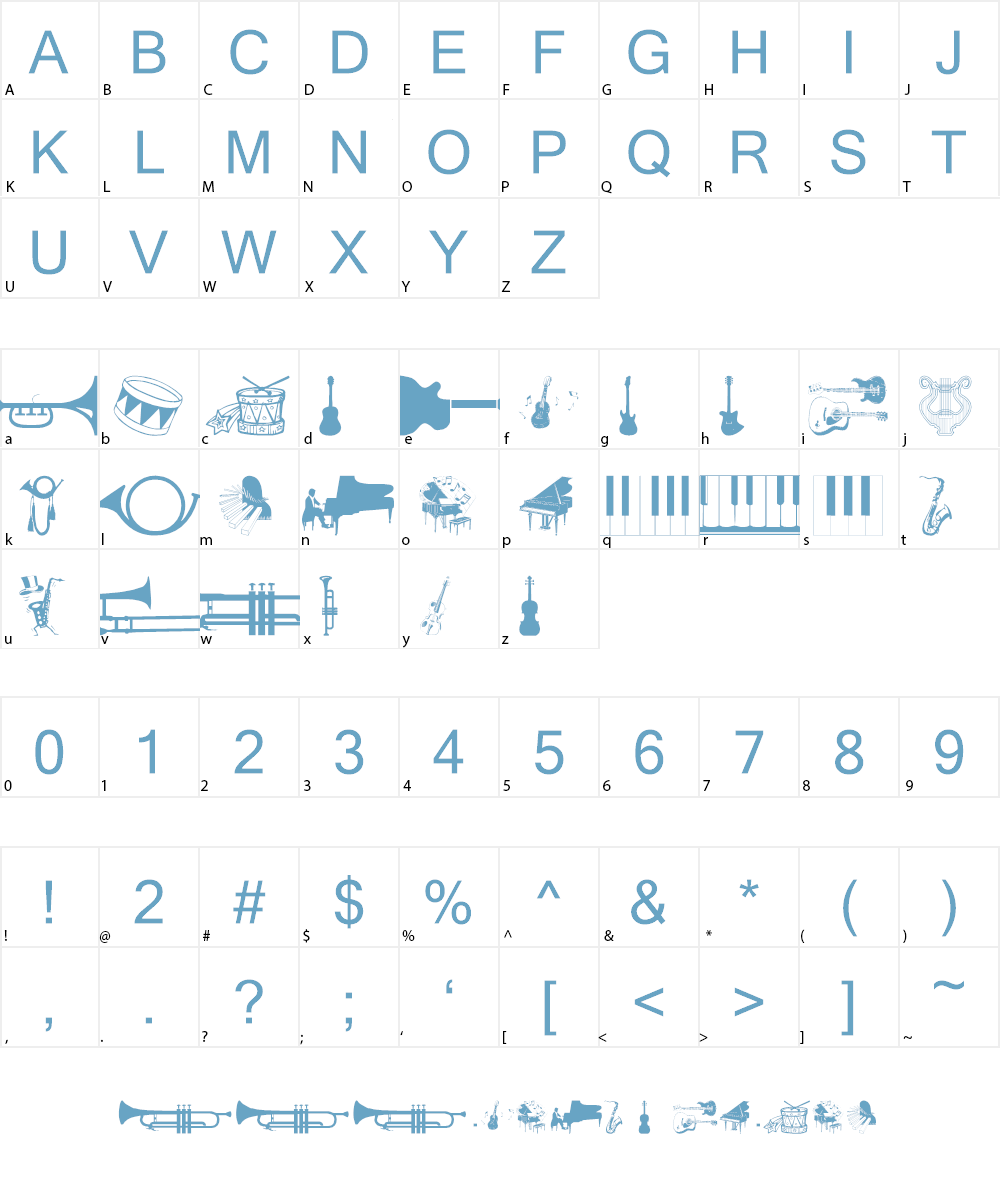 wmmusic1 Font Character