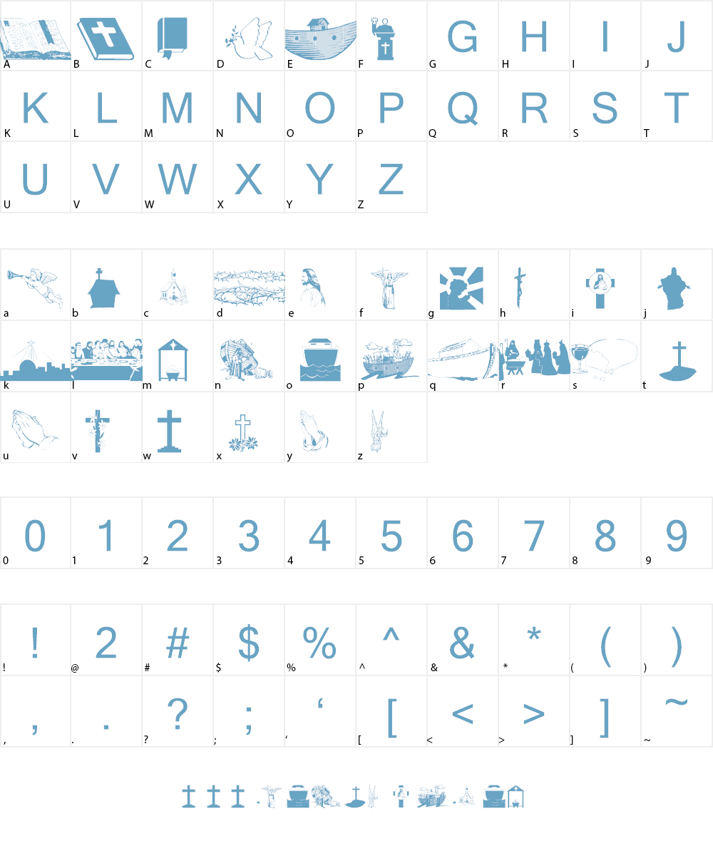 wmreligious1 Font Character