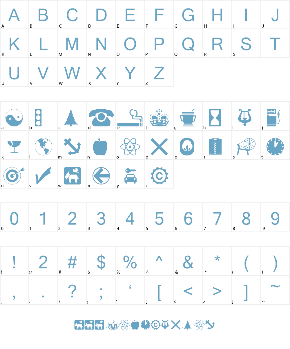 wmsymbols Font Character