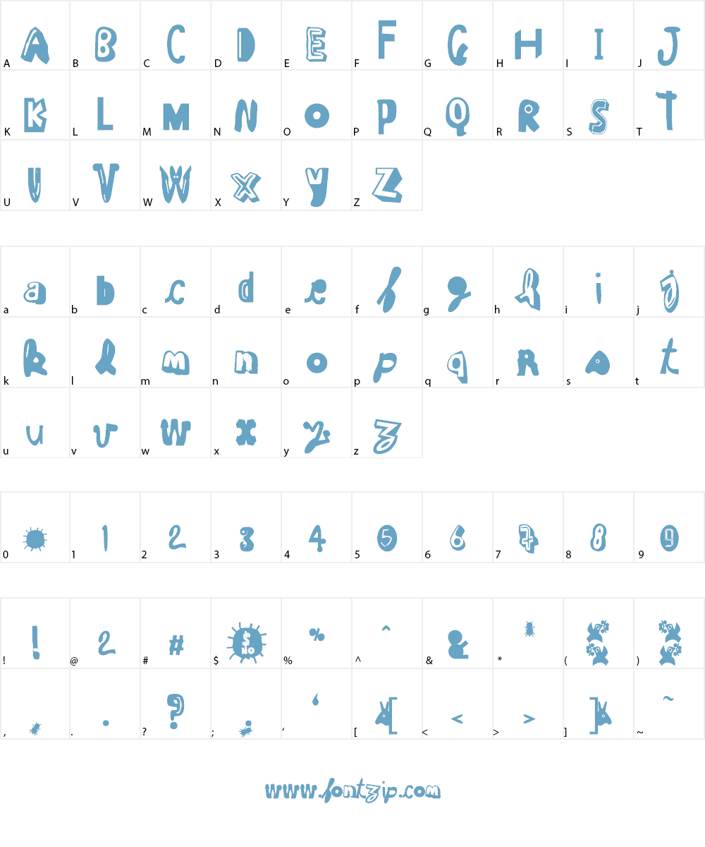 Cruel Sun Font Character