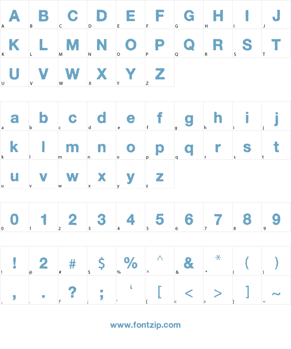 Diffuse-Away Font Character