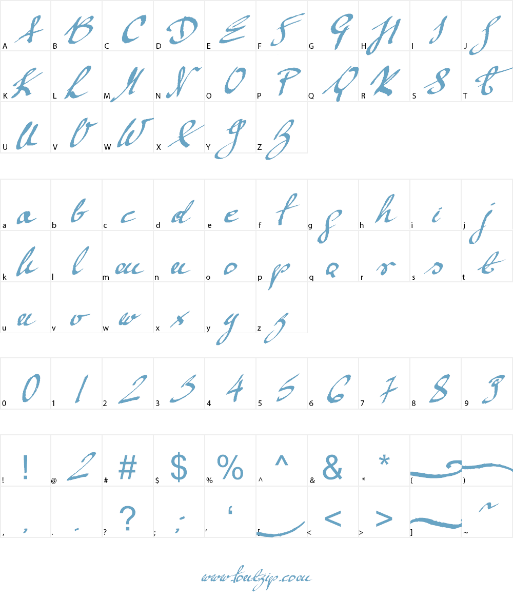 Mickey Script Font Character