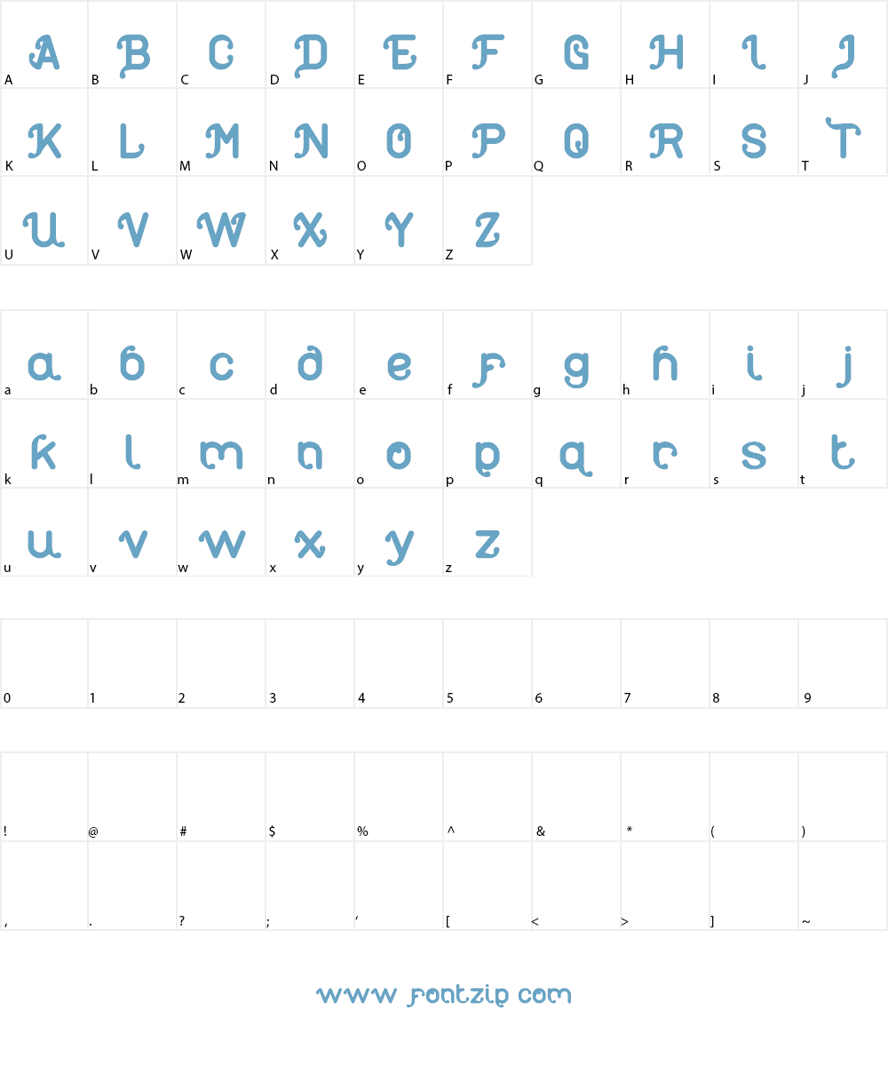 My Heart Font Character