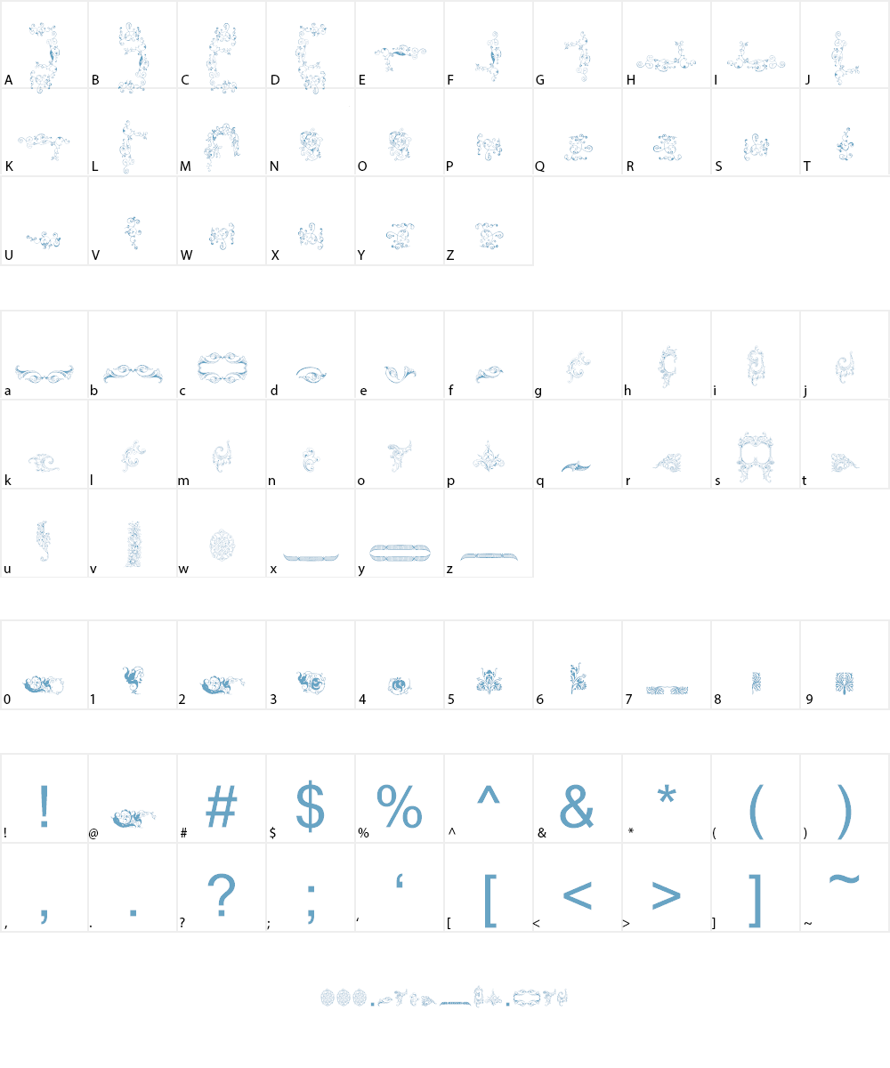 Ornamenta Monumenta Font Character