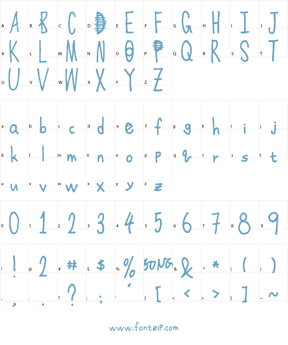 JS Kang Font Character