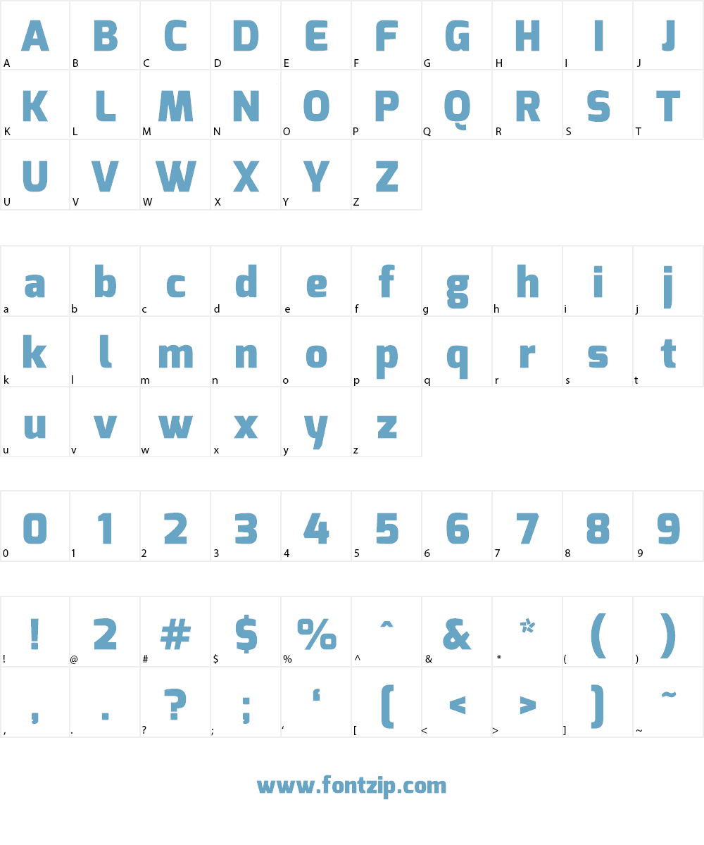 Exo Font Character