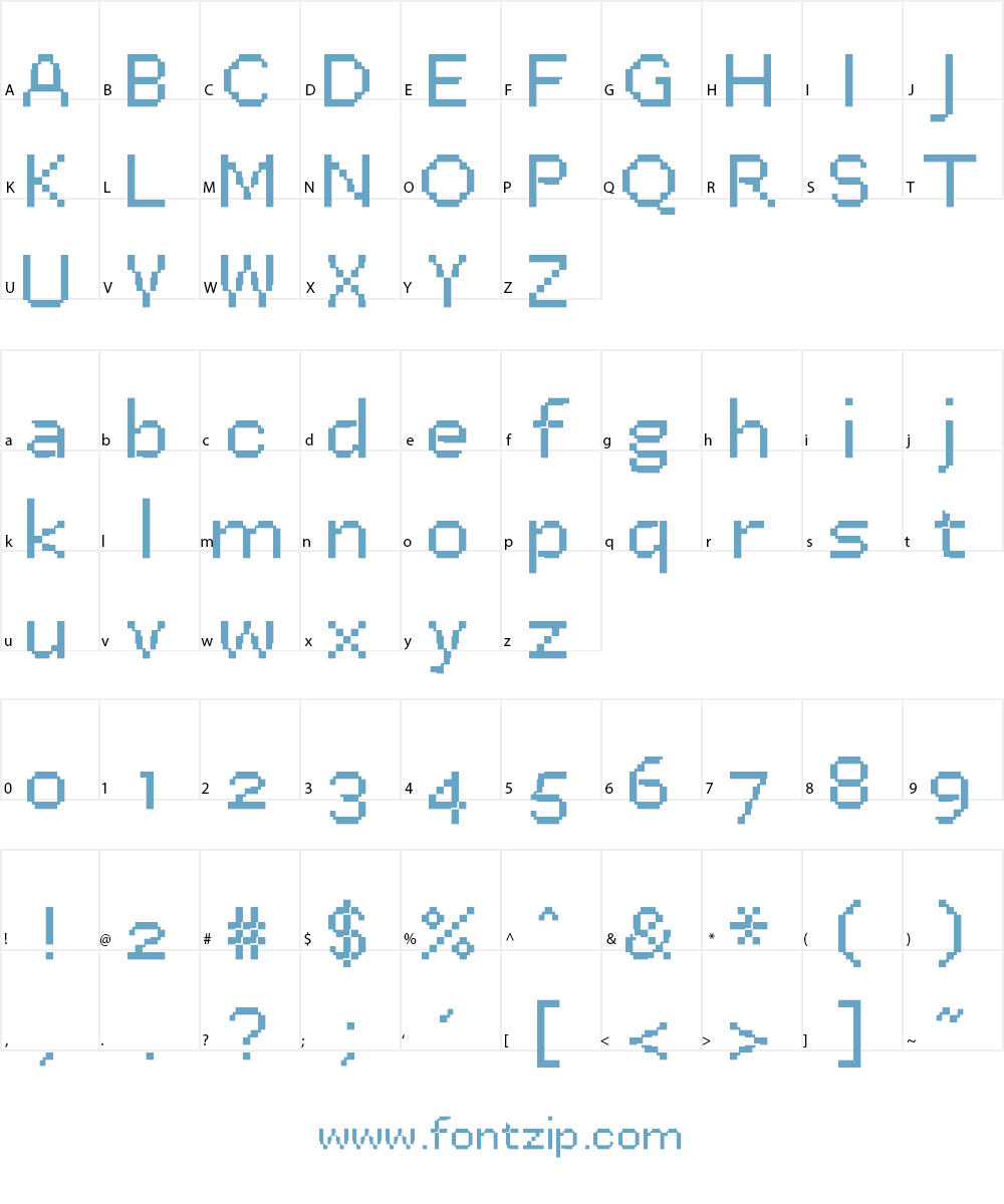 PF Easta Seven Font Character