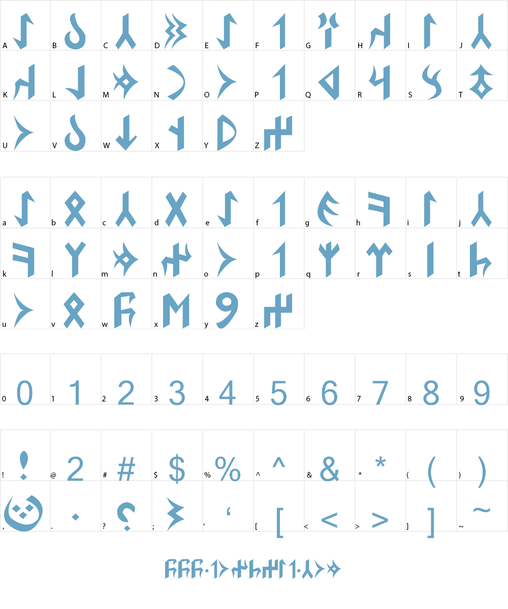 Köktürkish By Tugrul Çavdar Font Character