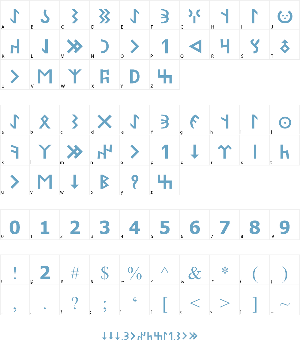 Orkun Font Character