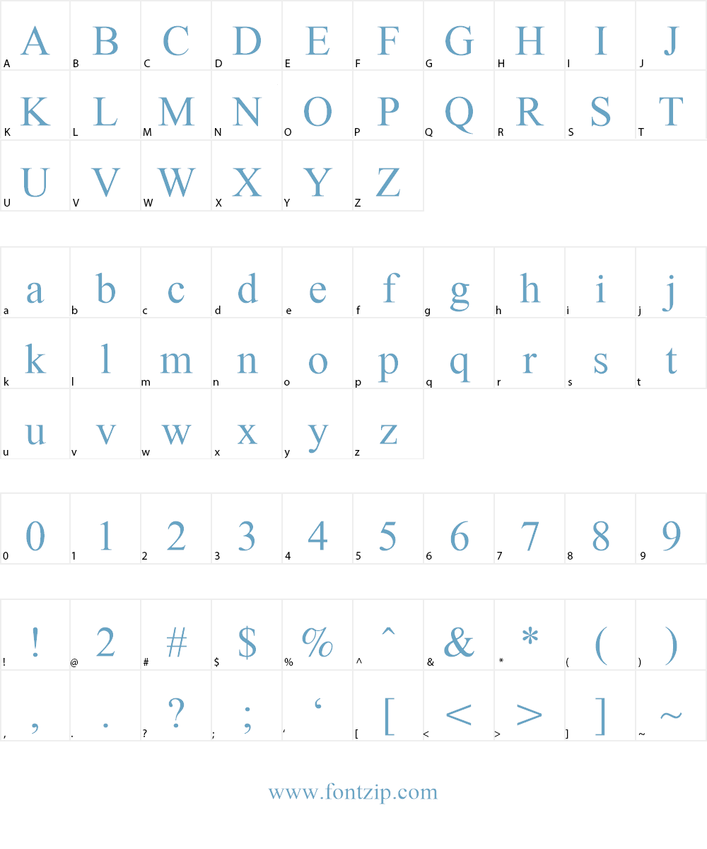 Doulos SIL Compact Font Character