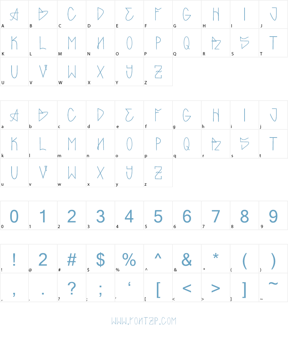 GARBAGE Font Character