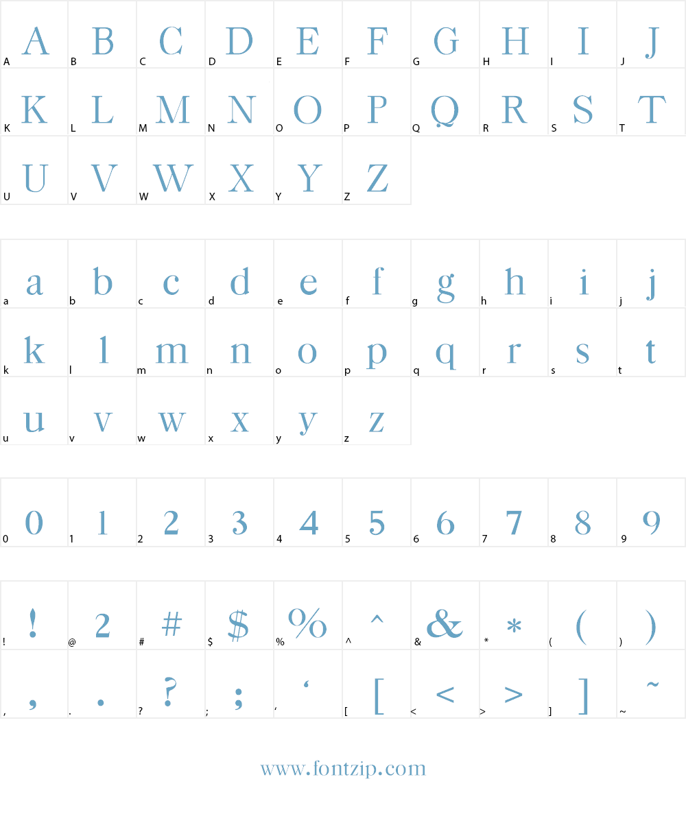 Caslon Font Character