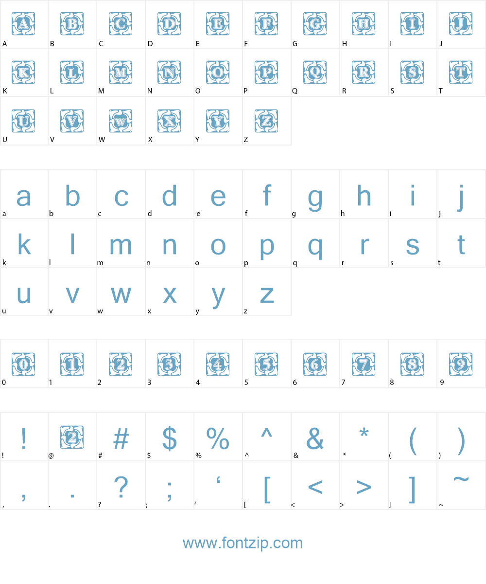 Cornerflair Font Character
