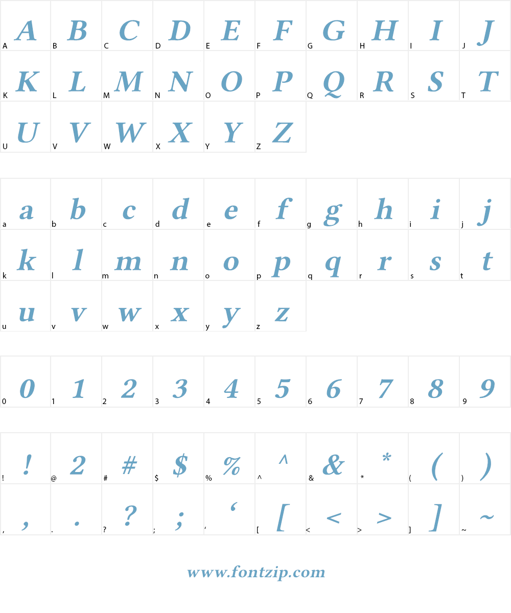 Linux Libertine Font Character