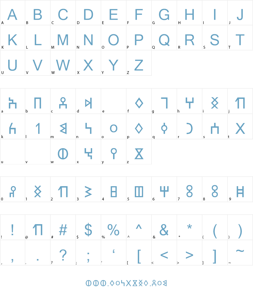 SabaeanGG Font Character
