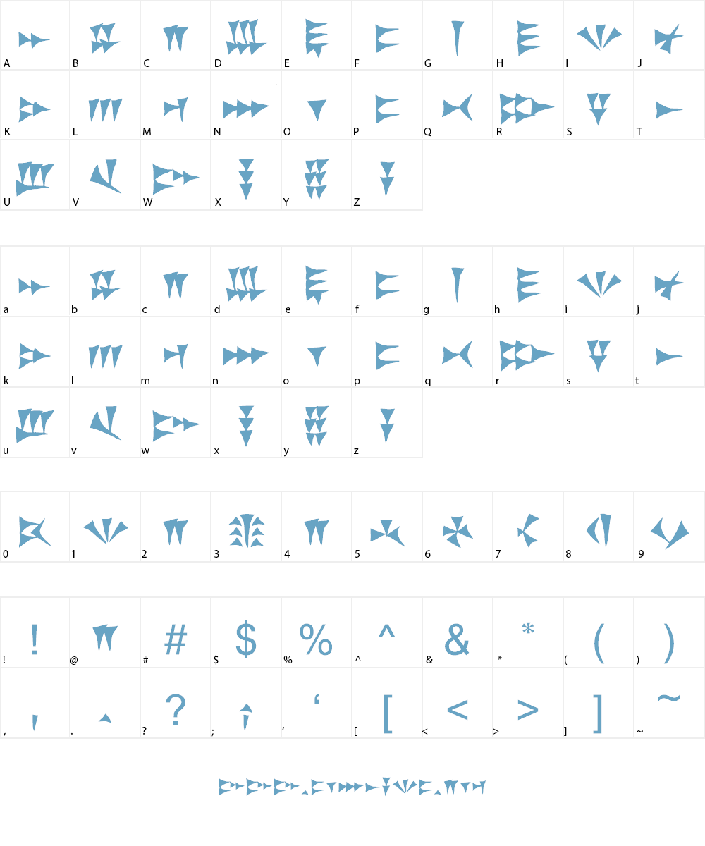 UgariticGG Font Character
