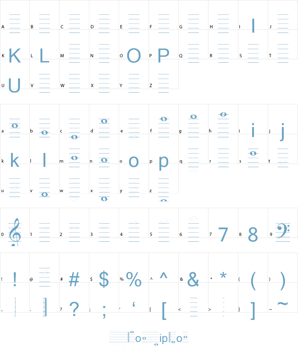 Kodaly Font Character