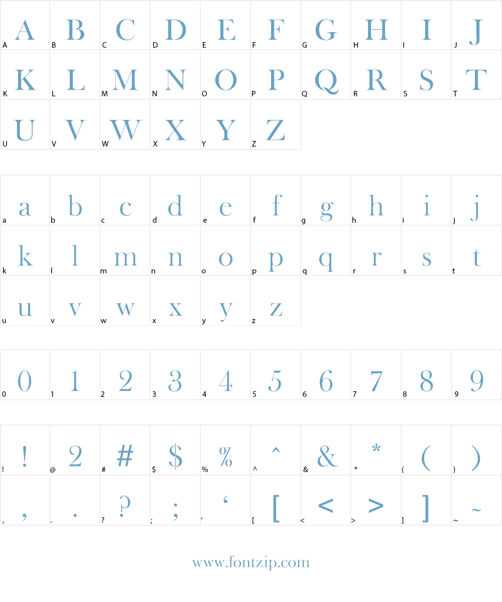 Open Baskerville Font Character