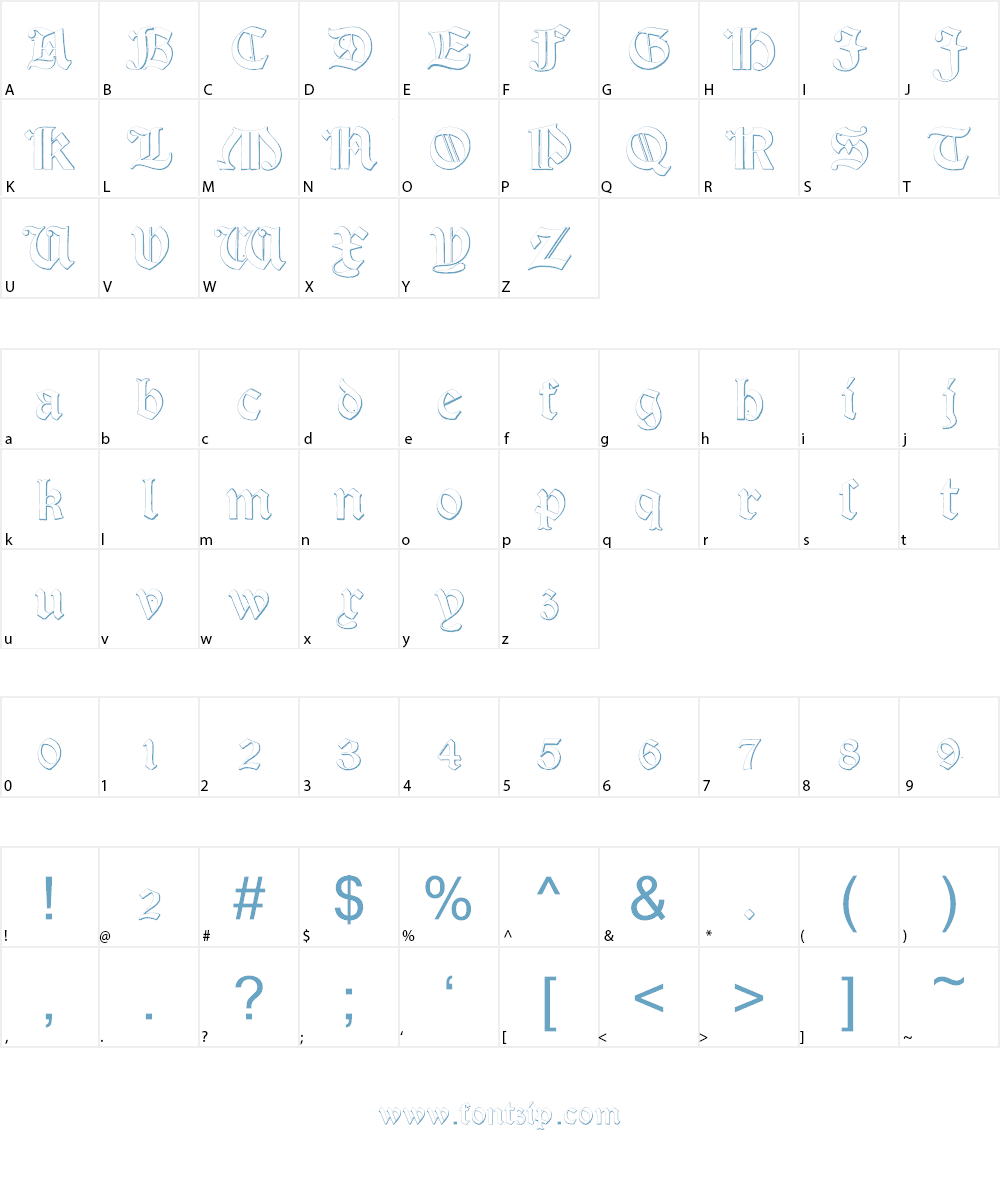 Salterio Font Character