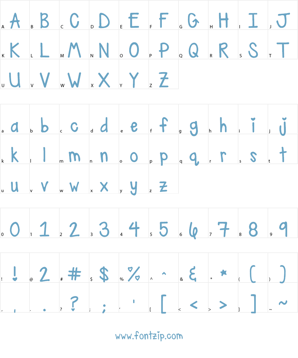 KG Ray of Sunshine Font Character