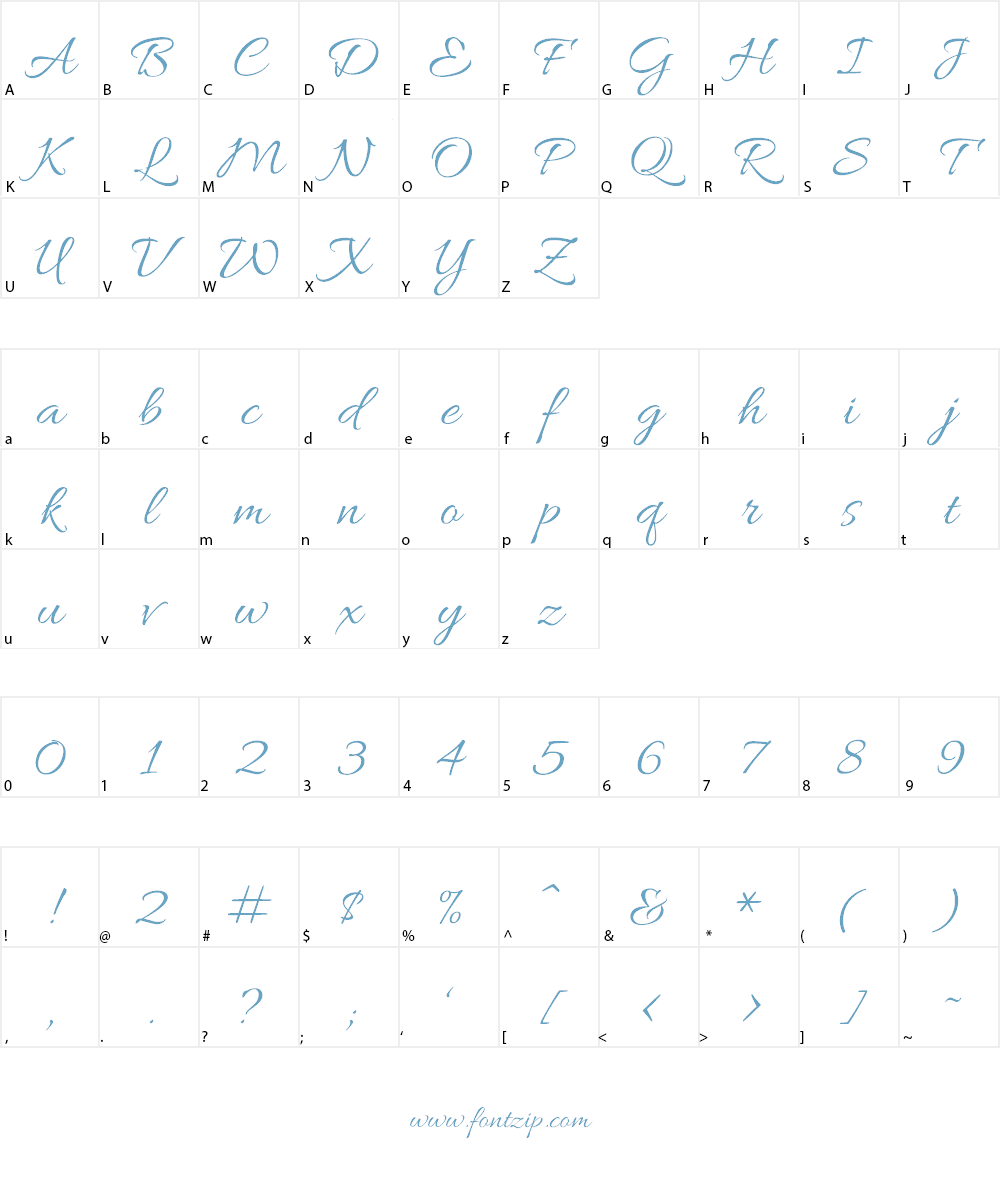 Allura Font Character