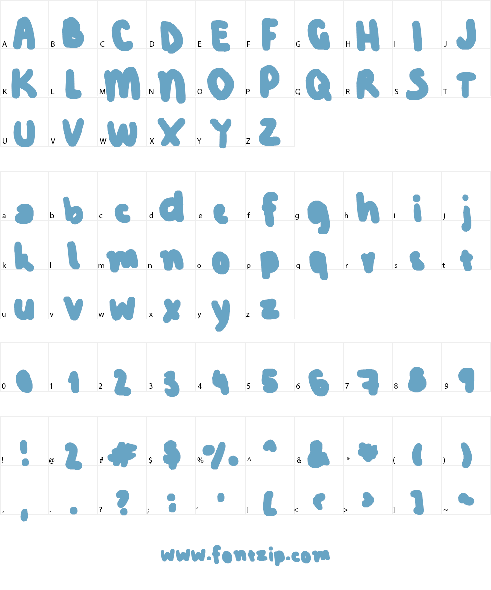FattyWatty Font Character