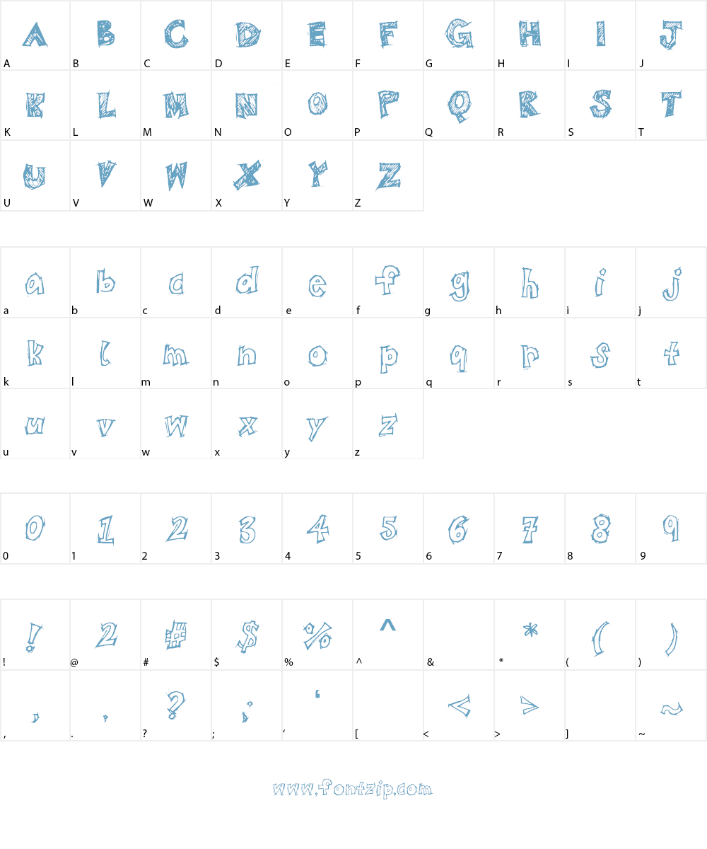 BistroSketch Font Character