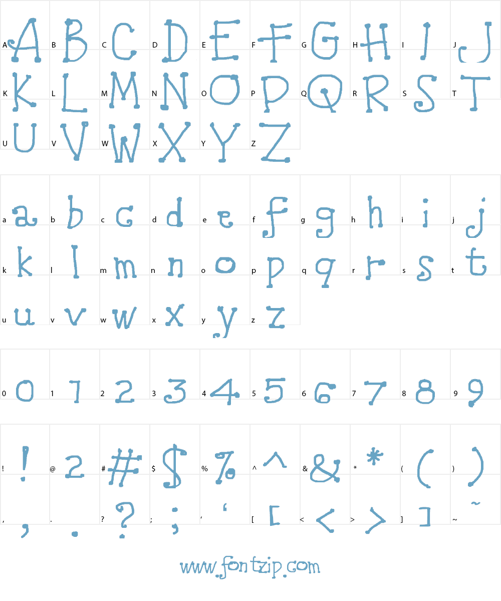 Amidst Font Character