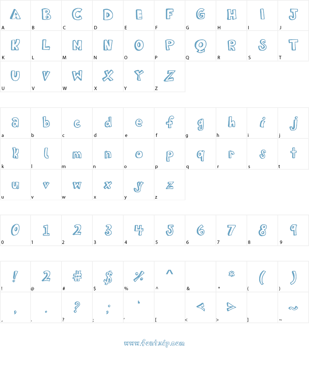 BistroBlock Font Character