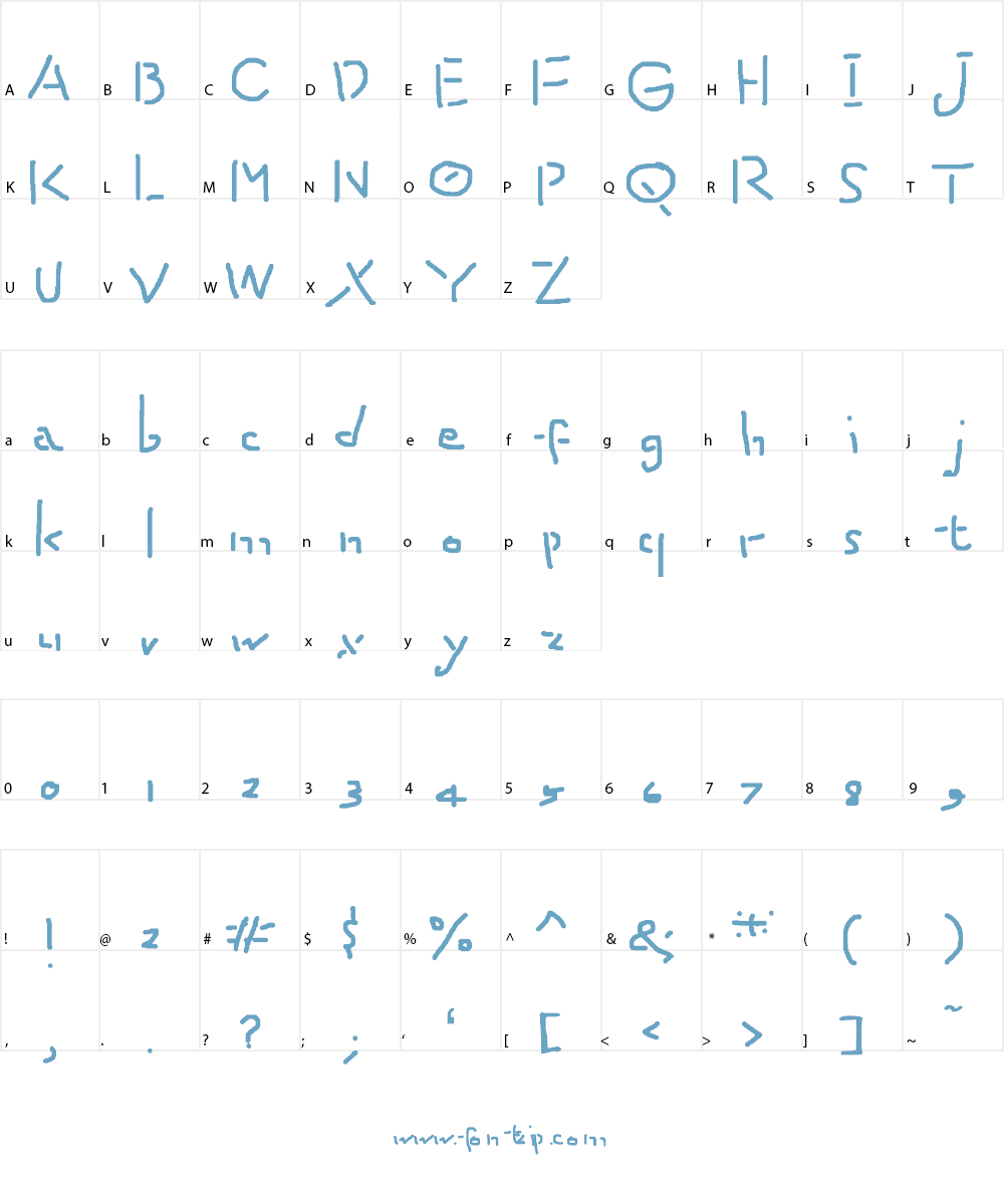 Reach Font Character