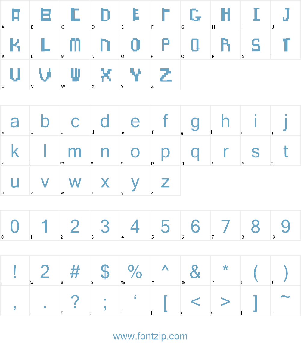 Chunk Norris Font Character