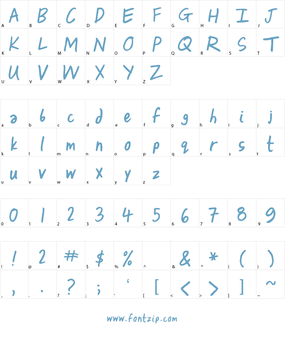 Izza Font Character