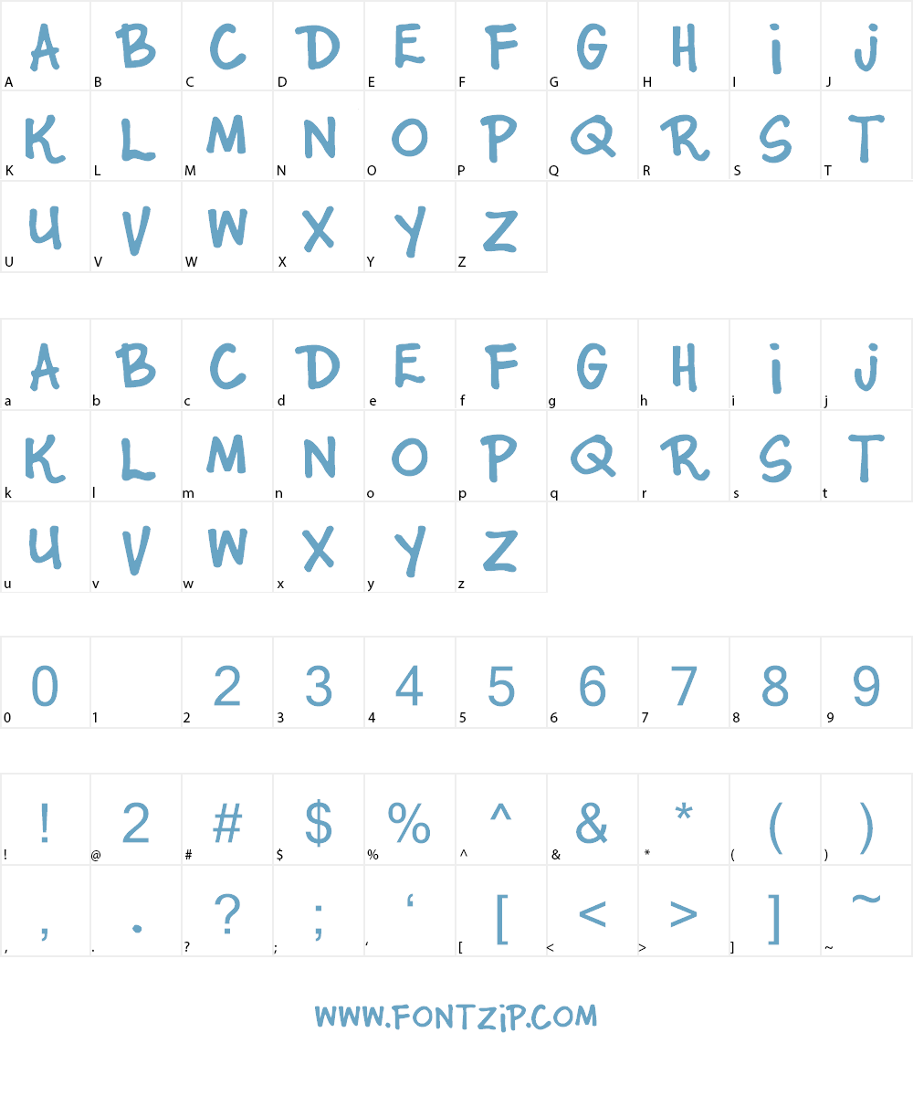 Junior Star Font Character