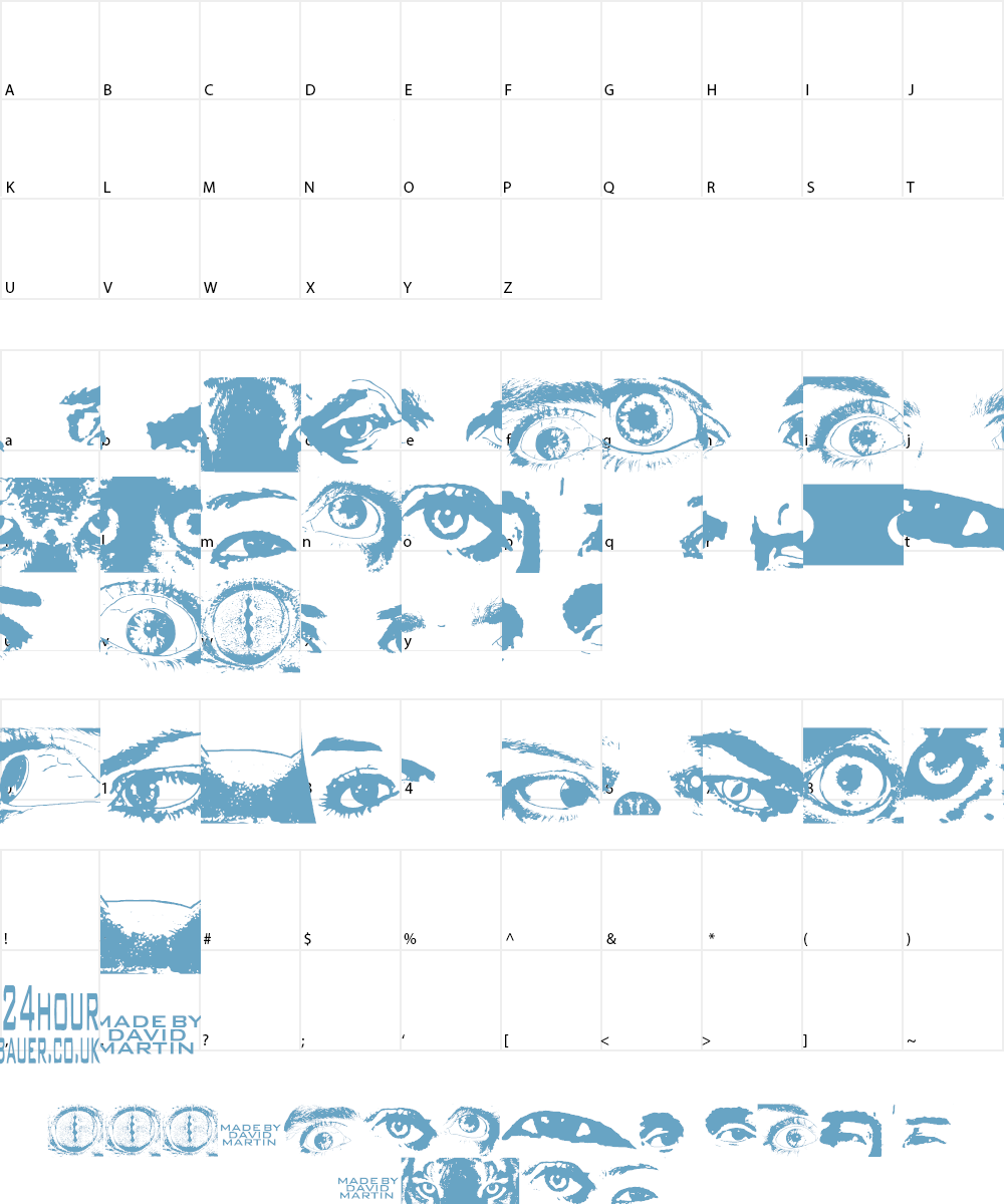 Eye Spy Font Character