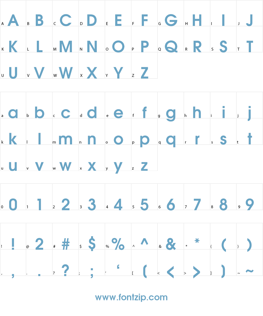 TeXGyreAdventor Font Character