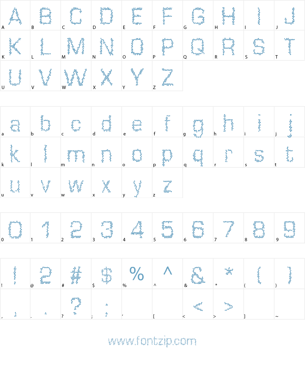 Mosaique Font Character