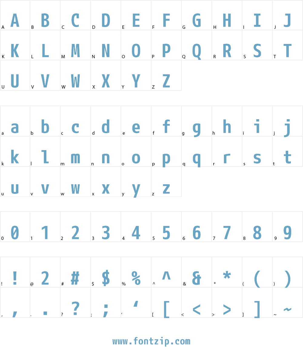 M 1mn Font Character